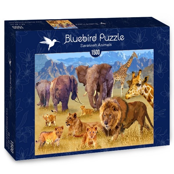 Bluebird Puzzle (70419) - François Ruyer: "Savannah Animals" - 1500 Teile Puzzle