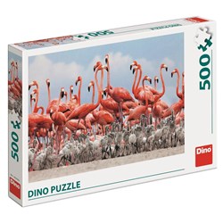 Dino (50250) - "Flamingoes" - 500 Teile Puzzle