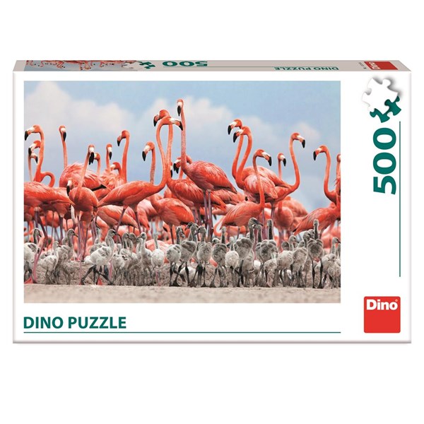 Dino (50250) - "Flamingoes" - 500 Teile Puzzle