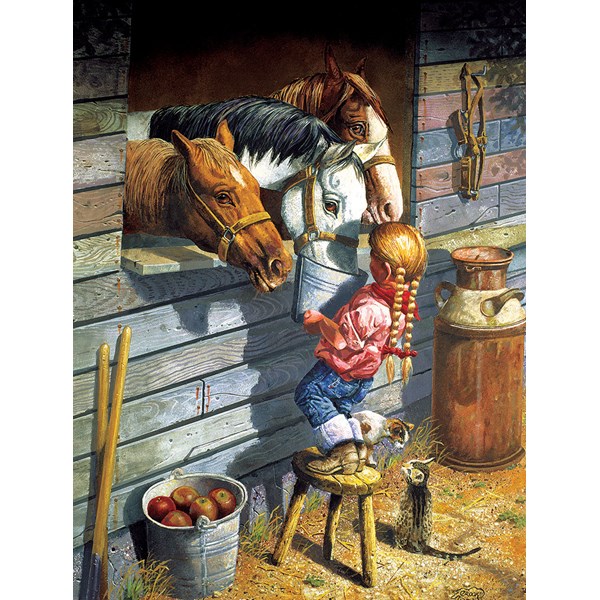 SunsOut (36048) - Don Crook: "Working Girl" - 500 Teile Puzzle