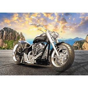 Trefl (37384) - "Schwarzes Motorrad" - 500 Teile Puzzle