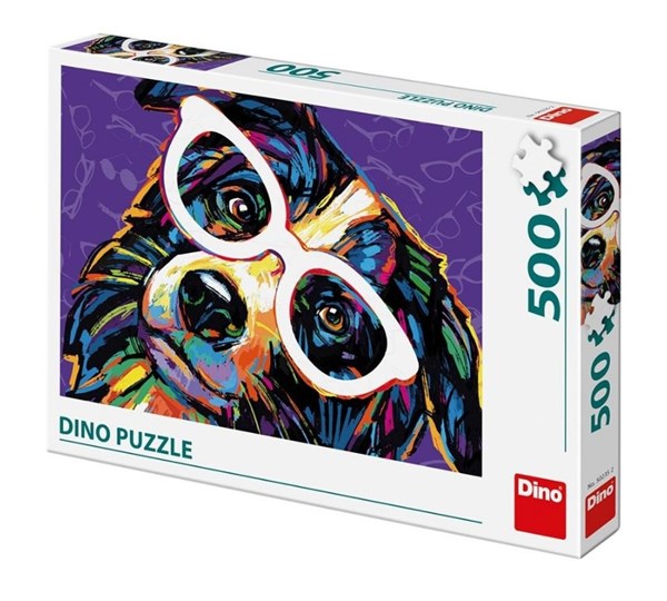 Dino (50235) - "Dog with Glasses" - 500 Teile Puzzle