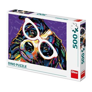 Dino (50235) - "Dog with Glasses" - 500 Teile Puzzle