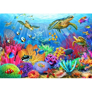 Bluebird Puzzle (70159) - Adrian Chesterman: "Turtle Coral Reef" - 1000 Teile Puzzle