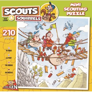 PuzzelMan (814) - "Scouts & Squirrels, Suspension bridge" - 210 Teile Puzzle