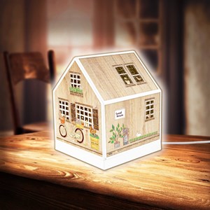 Pintoo (r1005) - "House Lantern, Little Wooden Cabin" - 208 Teile Puzzle