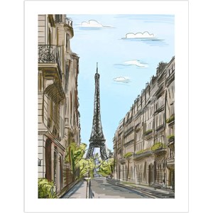 Pintoo (h1524) - "Street in Paris, France" - 300 Teile Puzzle