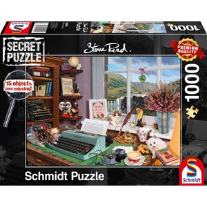 Schmidt Spiele (59920) - Steve Read: "At the Desk" - 1000 Teile Puzzle
