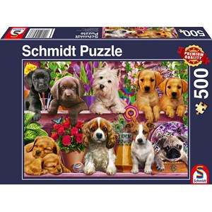 Schmidt Spiele (58973) - "Hunde im Regal" - 500 Teile Puzzle
