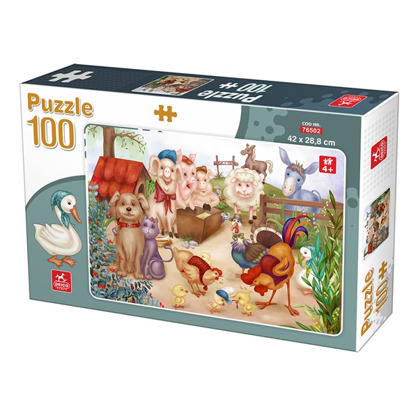 Deico (76502) - "Farm Animals" - 100 Teile Puzzle
