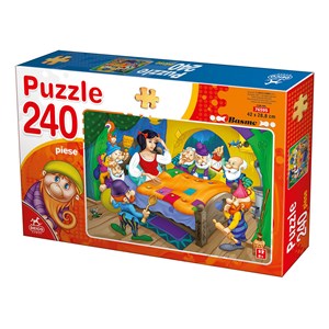 Deico (76595) - "Snow White and the 7 Dwarfs" - 240 Teile Puzzle