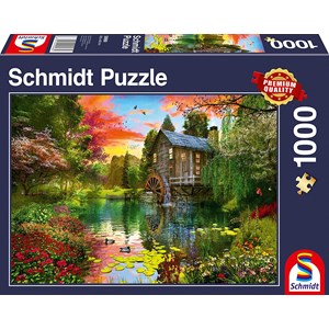 Schmidt Spiele (58968) - "Die Wassermühle" - 1000 Teile Puzzle