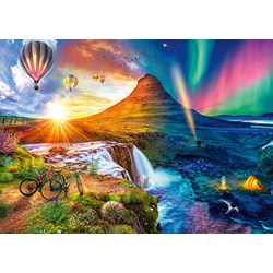 Schmidt Spiele (59908) - Lars Stewart: "Island, Night and Day" - 1000 Teile Puzzle