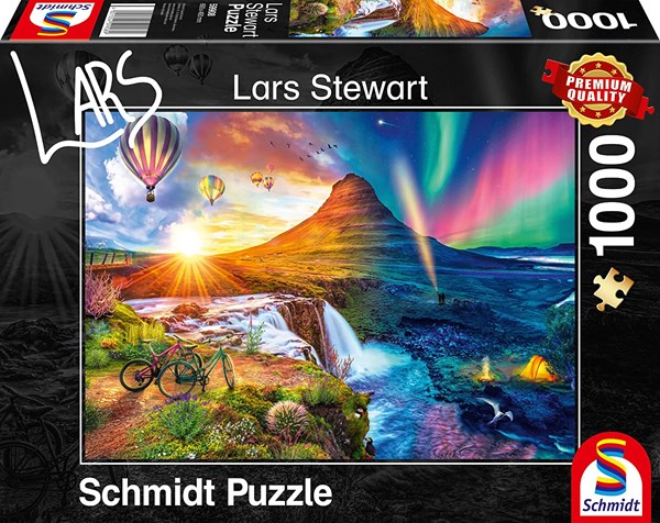Schmidt Spiele (59908) - Lars Stewart: "Island, Night and Day" - 1000 Teile Puzzle