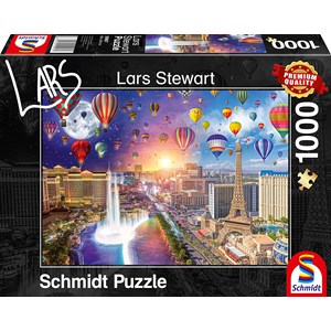 Schmidt Spiele (59907) - Lars Stewart: "Las Vegas, Night and Day" - 1000 Teile Puzzle