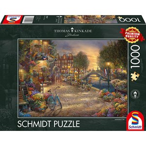 Schmidt Spiele (59917) - Thomas Kinkade: "Amsterdam" - 1000 Teile Puzzle