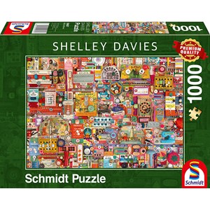 Schmidt Spiele (59697) - Shelley Davies: "Vintage Handmade Items" - 1000 Teile Puzzle