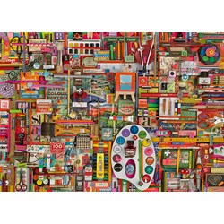 Schmidt Spiele (59698) - Shelley Davies: "Vintage Artist Materials" - 1000 Teile Puzzle