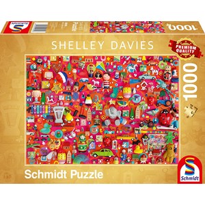 Schmidt Spiele (59699) - Shelley Davies: "Vintage Toys" - 1000 Teile Puzzle