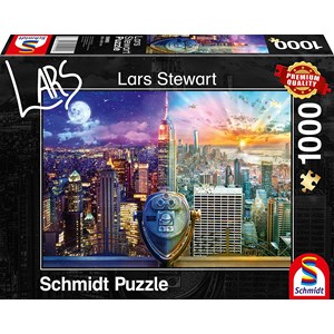 Schmidt Spiele (59905) - Lars Stewart: "New York, Night and Day" - 1000 Teile Puzzle