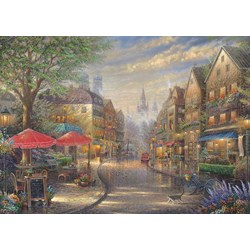 Schmidt Spiele (59675) - Thomas Kinkade: "Cafe in München" - 1000 Teile Puzzle