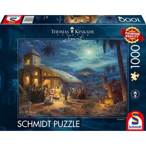 Schmidt Spiele (59676) - Thomas Kinkade: "Spirit, Jesus' Birt" - 1000 Teile Puzzle