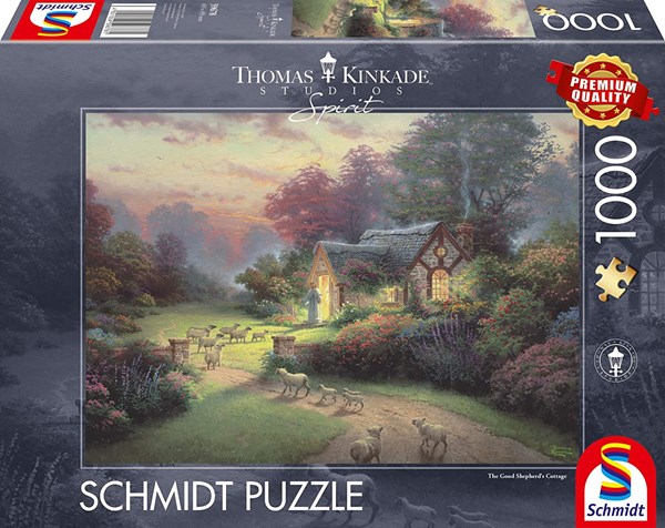Schmidt Spiele (59678) - Thomas Kinkade: "Spirit, Cottage des guten Hirten" - 1000 Teile Puzzle
