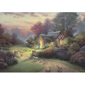 Schmidt Spiele (59678) - Thomas Kinkade: "Spirit, Cottage des guten Hirten" - 1000 Teile Puzzle