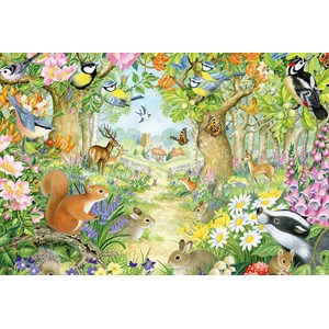 Schmidt Spiele (56370) - "Animals of the Forest" - 100 Teile Puzzle