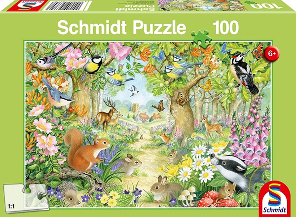 Schmidt Spiele (56370) - "Animals of the Forest" - 100 Teile Puzzle