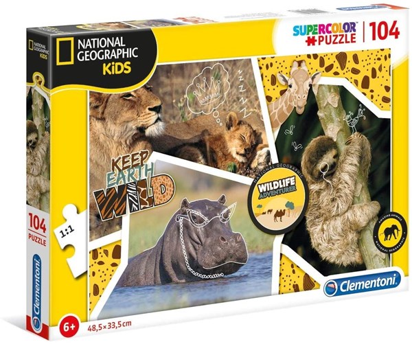 Clementoni (27143) - "Wildlife Adventure" - 104 Teile Puzzle
