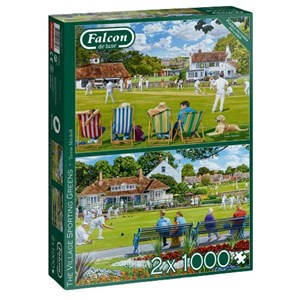 Falcon (11309) - Trevor Mitchell: "The Village Sporting Greens" - 1000 Teile Puzzle