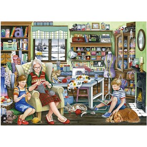 Falcon (11273) - Fiona Osbaldstone: "Granny's Sewing Room" - 1000 Teile Puzzle