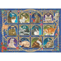 Jumbo (18853) - Francien van Westering: "Cat Horoscope" - 1000 Teile Puzzle