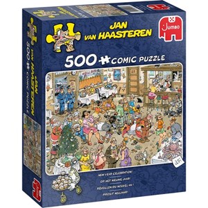 Jumbo (20034) - Jan van Haasteren: "Prosit Neujahr" - 500 Teile Puzzle