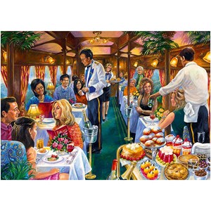 Jumbo (11328) - Jim Mitchell: "The Dining Carriage" - 500 Teile Puzzle