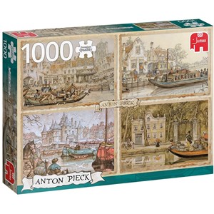 Jumbo (18855) - Anton Pieck: "Canal Boats" - 1000 Teile Puzzle