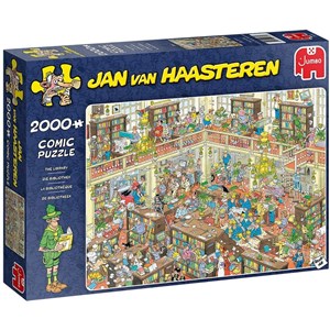 Jumbo (20030) - Jan van Haasteren: "The Library" - 2000 Teile Puzzle