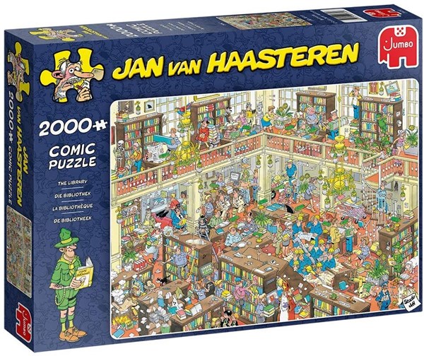 Jumbo (20030) - Jan van Haasteren: "The Library" - 2000 Teile Puzzle