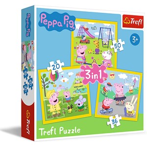 Trefl (34849) - "Peppa's happy day, Peppa Pig" - 20 36 50 Teile Puzzle