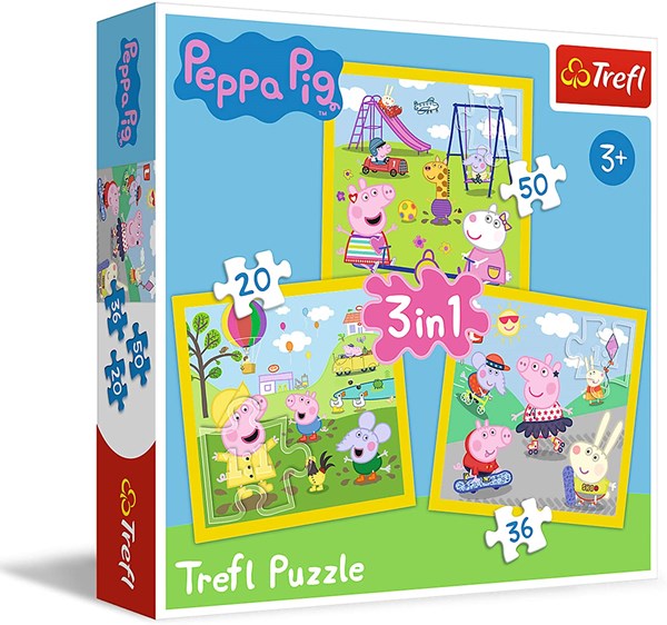 Trefl (34849) - "Peppa's happy day, Peppa Pig" - 20 36 50 Teile Puzzle