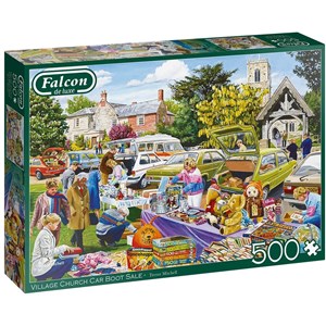 Falcon (11301) - Trevor Mitchell: "Village Church Car Boot Sale" - 500 Teile Puzzle