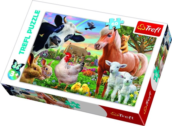 Trefl (17320) - "A Cheerful Farm" - 60 Teile Puzzle
