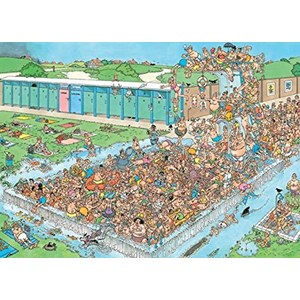 Jumbo (20039) - Jan van Haasteren: "Ab in den Pool" - 1000 Teile Puzzle