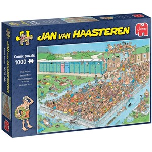 Jumbo (20039) - Jan van Haasteren: "Ab in den Pool" - 1000 Teile Puzzle