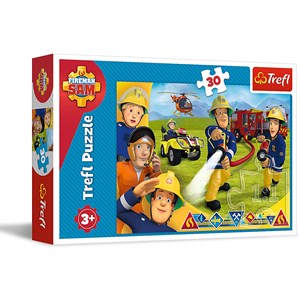 Trefl (18244) - "Fireman Sam" - 30 Teile Puzzle