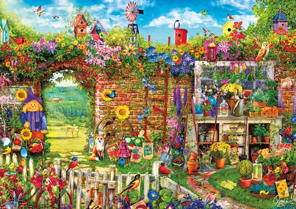 Buffalo Games (3883) - Aimee Stewart: "Garden Gate" - 500 Teile Puzzle