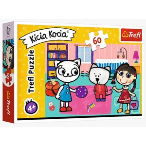 Trefl (17343) - "Kittykit with friends" - 60 Teile Puzzle