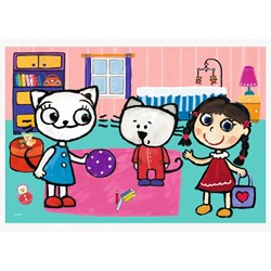 Trefl (17343) - "Kittykit with friends" - 60 Teile Puzzle