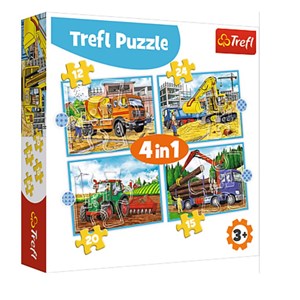 Trefl (34353) - "Large Construction Machines" - 12 15 20 24 Teile Puzzle